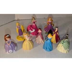 Lot of 9 Vintage Disney Princess Figures PVC Cake Toppers